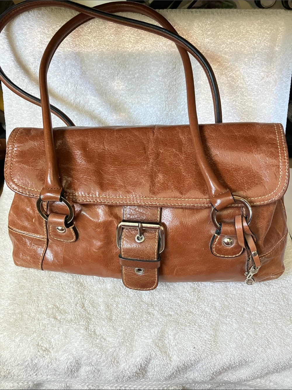 Gianni Bernini Brown Satchel Purse